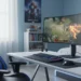 21:9 Alienware AW3425DWM curved monitor in sunlit gaming setup.