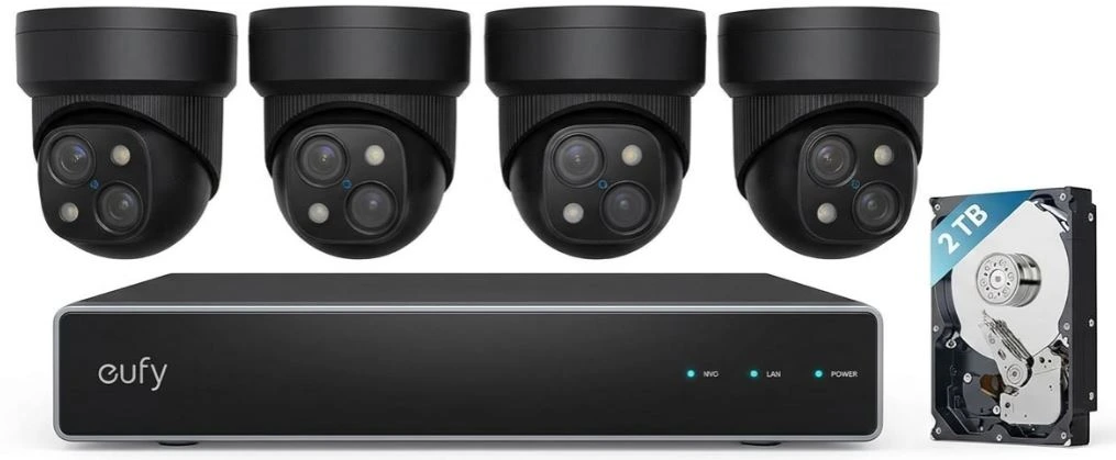 eufy S4 Max 4K PoE security camera system with eight cameras and 2TB NVR
